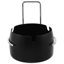 Stainless Steel Wall Mount Ashtray Black for Home Indoor Use
