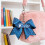 Versatile Glittering Bowknot Keychain Decorative-dark green 7