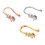 3Pcs Clip on Rhinestone Nose Rings U Shape Metal Nose Cuff Multicolor 1
