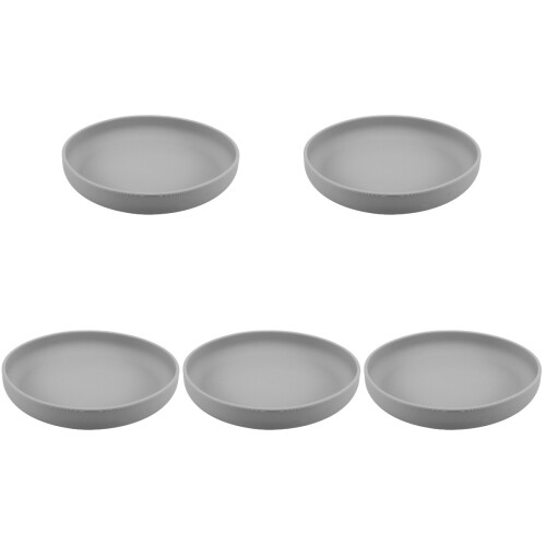 5Pcs Grey Silicone Nonskid Suction Plates for Elderly Patients