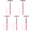 5Pcs Car Windshield Squeegee Pink Stainless Steel Side Mirror Cleaner 1