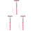 3Pcs Adjustable Handle Car Rearview Mirror Cleaner Pink Rubber Sponge 1