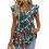Women's  Blouses, with Ruffle Sleeves, Spring-Army Green M 1