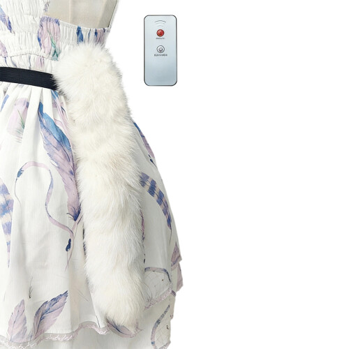 Furry Electric Moving Foxes Tail Role Play Accessory-White