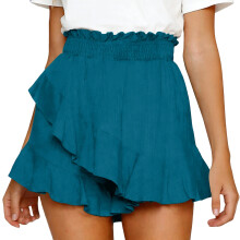 Skorts Skirts for Women Fashion Wrap Skirt Flowy-navy blue M