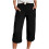 Women's  Pants, Casual Drawstring Elastic  Pants, Beach-Black S 1