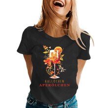 Women's Prom T-shirt Cocktail Print Lightweight Top-Navy Blue L