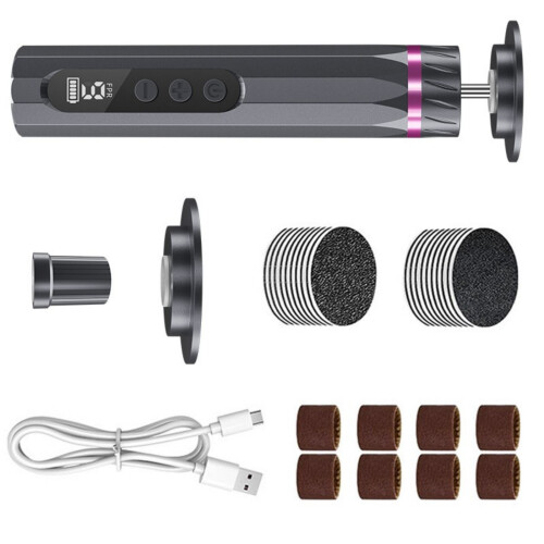 Advanced Electric Foot File Callus Remover Featuring-dark gray