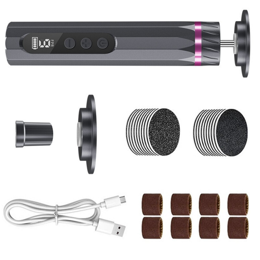Advanced Electric Foot File Callus Remover Featuring-dark gray