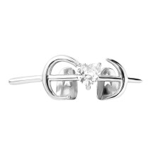 Mouth Jewelry Party Dental Accessory Metal Texture-Silver White