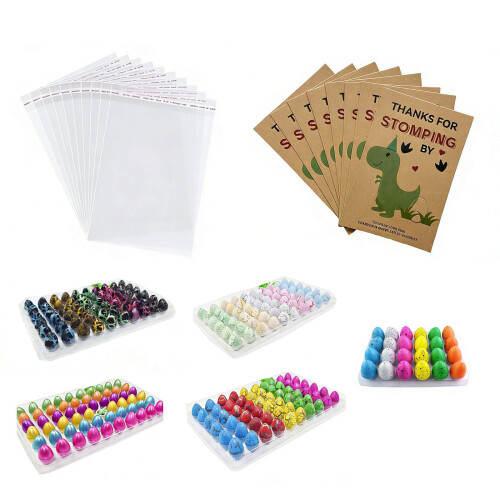 Plastic Dinosaur Eggs Hatching Cards Educational Toy-C 24 1