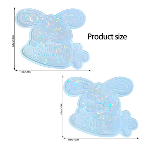 Easter Rabbit Pendant Mould Vegetable Silicone Mold For Crafting 2