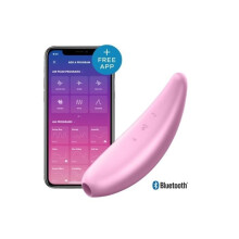 Stimulateur Clitoridien - Curvy - Connecté - Air Pulsé - Vibrations - Rose