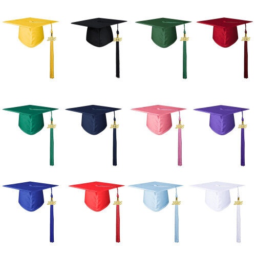 Classical Graduation Cap Square Bachelor Hat For-White child 1