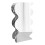 Acrylic Flower Vase – Wavy Shape, Transparent, 1pc 1