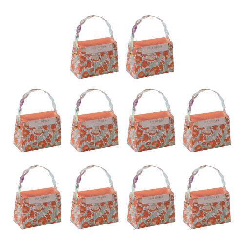 Wedding Candy Box Rose Pattern10Pack