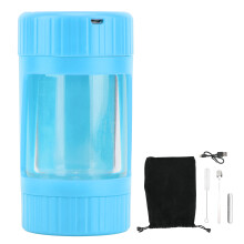 LED Light-Up Cigarette Jar with Grinder & Magnifier