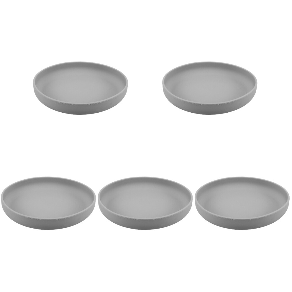 Inoomp 5Pcs Nonslip Silicone Food Plates With Suction Cups For Elderly