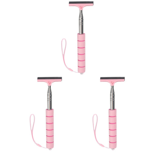 3Pcs Pink Car Windshield Cleaner Tool Rear View Mirror Squeegee Rubber