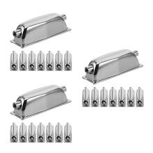 24Pcs Silver Chrome Drum Lugs Snare Drum Mounting Hardware Set