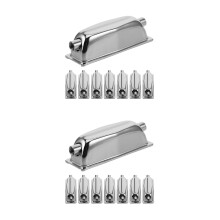16Pcs Silver Electroplated Snare Drum Lugs Double End Bass Drum Mounts