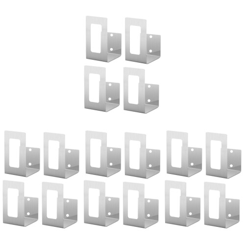 16Pcs Silver Wall-Mount Pot Lid Organizer Stainless Steel Kitchen Rack