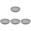 4Pcs Grey Silicone Elderly Feeding Plates Nonskid Suction Cups 1