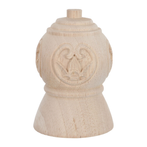 Cache-Poteau En Bois Sculpté Khaki Pour Balustrade Intérieure