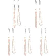 10Stk Vielseitige Acryl Phone Lanyard Charm Beaded Handyanhänger