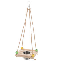 Bird Perch Toy Parrot Swing Toy Wooden 1 Set Indoor Play