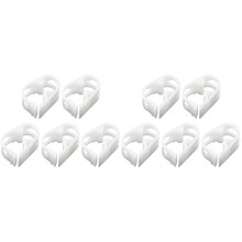 10Pcs White Plastic Tube Clamps Hose Clamps for Flow Control Fastening