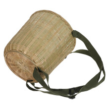 Bamboo Woven Fruit Basket Portable Harvest Backpack for Outdoors