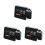 3Pcs LED Projection Clock with Snooze Function for Home Use Black 1