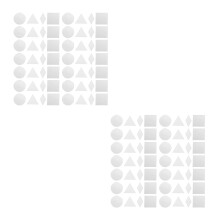 200Pcs Silver Plastic Mirror Decals for Wall Bedroom Living Room Decor