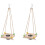 2Sets Durable Wood and Stainless Steel Parrot Feed Swing with Perch 1