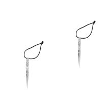 2Pcs Lightweight Silver Steel Needles for Outdoor Bracelet Knitting