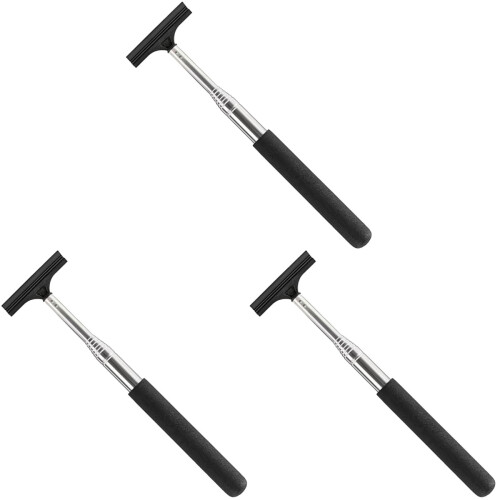 3 Pieces Rear View Mirror Squeegee Car Side Window Rearview Wipe