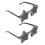 2Pcs Multicolor Star Shape Sunglasses Rimless Plastic Party Eyewear 1