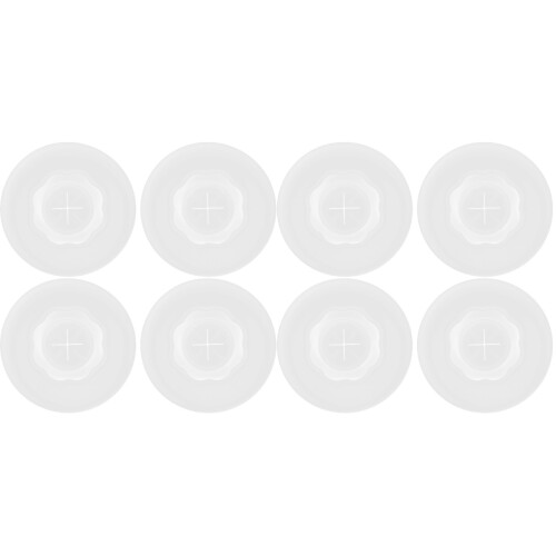 8Pcs Reusable Silicone Cup Lids Transparent Round Covers for Home Use