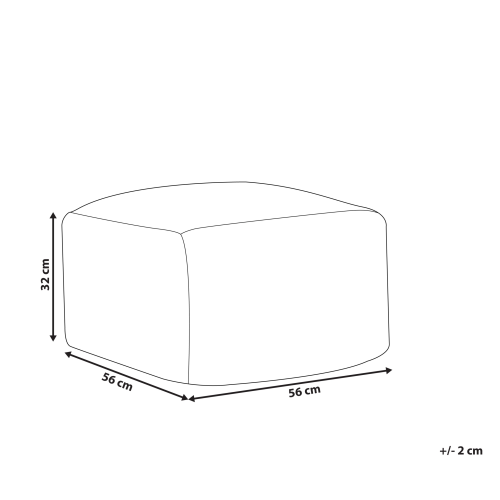 Beliani Pouffe KNIDOS Wool Black/ White 2