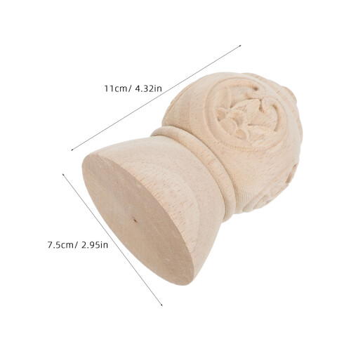 Cache-Poteau En Bois Sculpté Khaki Pour Balustrade Intérieure 1