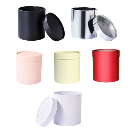 Decorative Round Flower Presentation Bucket Excellent For-Pink 2