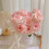 Decorative Round Flower Presentation Bucket Excellent For-Pink 4