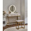 Beliani Dressing Table with Mirror and Stool AUXON LED White 2