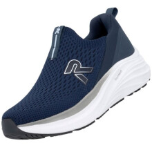 Mocassini donna - RIEKER - W4100-14 - Blu - Larghezza comfort - Soletta MemoCup removibile - Suola in gomma 5,5 cm