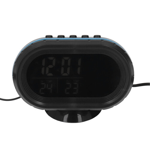 Termómetro digital, voltímetro y reloj (12-24 V) 2