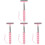 4Pcs Durable Car Mirror Cleaner Tool Pink Window Squeegees 1