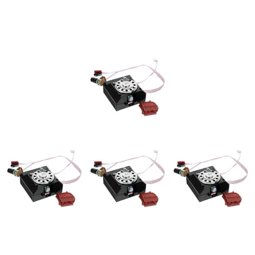 4Pcs Vintage Black Cuckoo Clock Movement DIY Replacement Kit 1