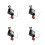 4Pcs Vintage Black Cuckoo Clock Movement DIY Replacement Kit 6