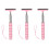 3Pcs Pink Car Windshield Cleaner Tool Rear View Mirror Squeegee Rubber 3